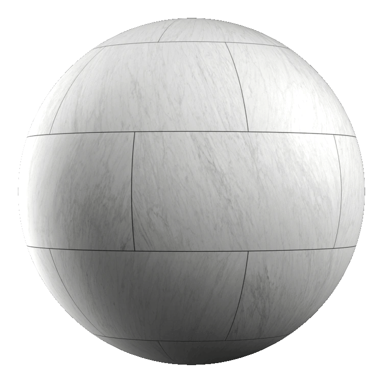 Matt Rectangular Marble Tiles PBR Texture - A23D