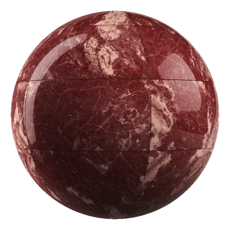 Glossy Rectangular Marble Tiles PBR Texture - A23D