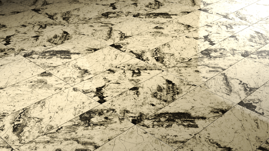Glossy Rectangular Marble Tiles PBR Texture - A23D