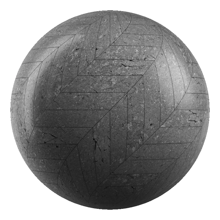 Hungarian Point Marble Tiles PBR Texture - A23D