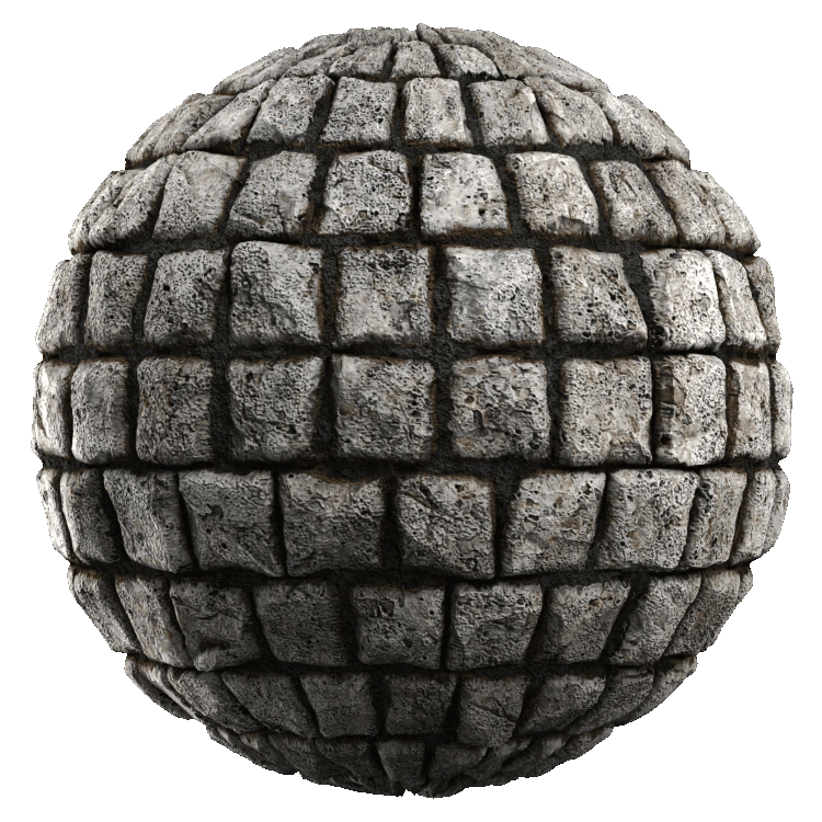 Regular Stone Wall PBR Texture - A23D