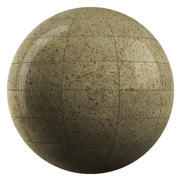 Glossy Rectangular Stone Tiles PBR Texture - A23D