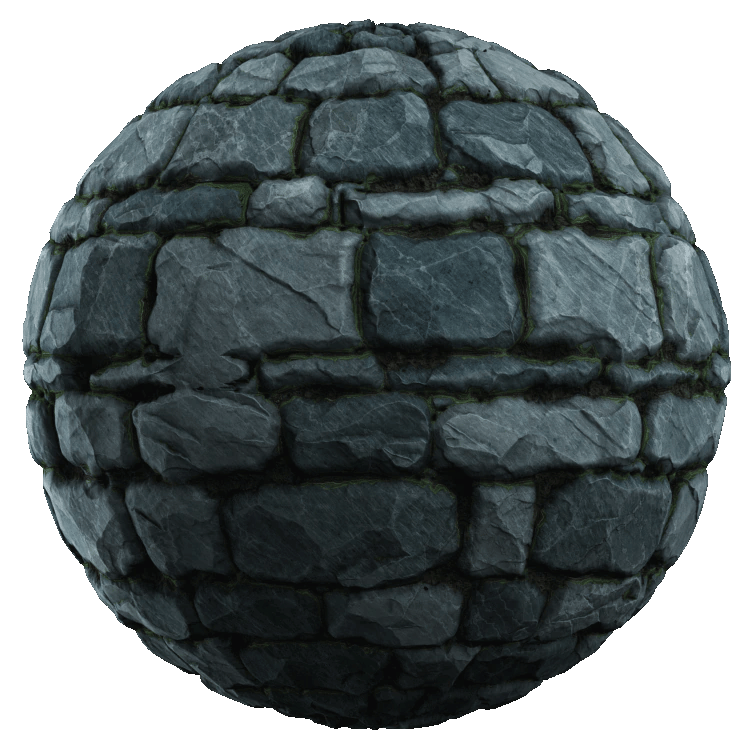 Regular Stone Wall PBR Texture - A23D