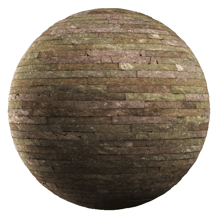 Old Stone Cladding PBR Texture - A23D