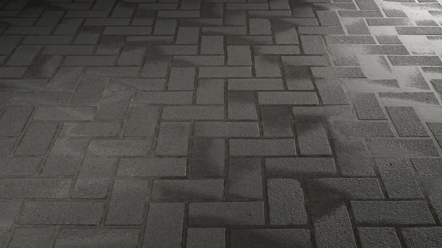 Herringbone Paver Block PBR Texture - A23D
