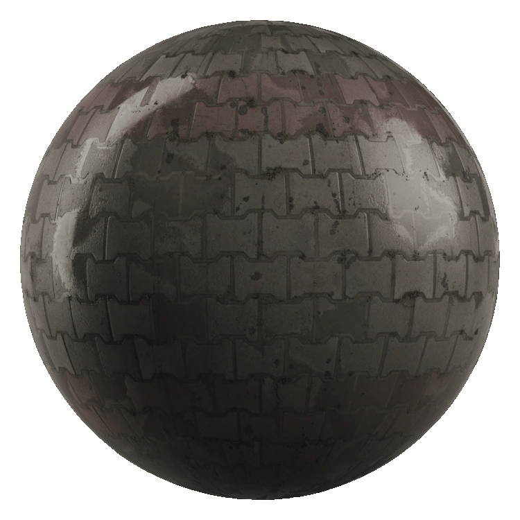 Stacked Paver Block PBR Texture - A23D