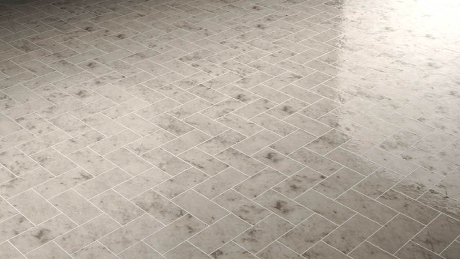 Herringbone Stone Tiles PBR Texture - A23D