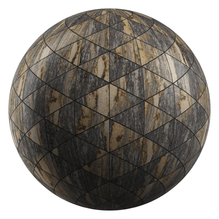 Triangle Stone Tiles PBR Texture - A23D