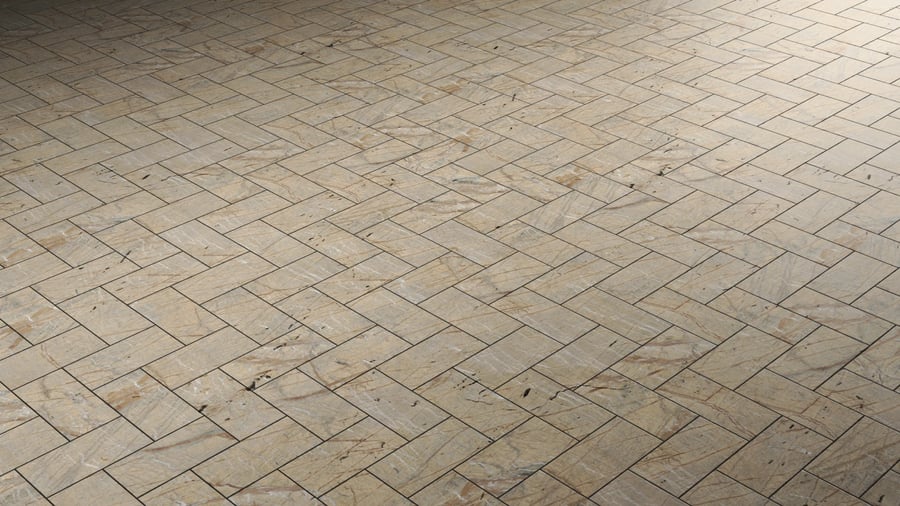 Herringbone Stone Tiles PBR Texture - A23D