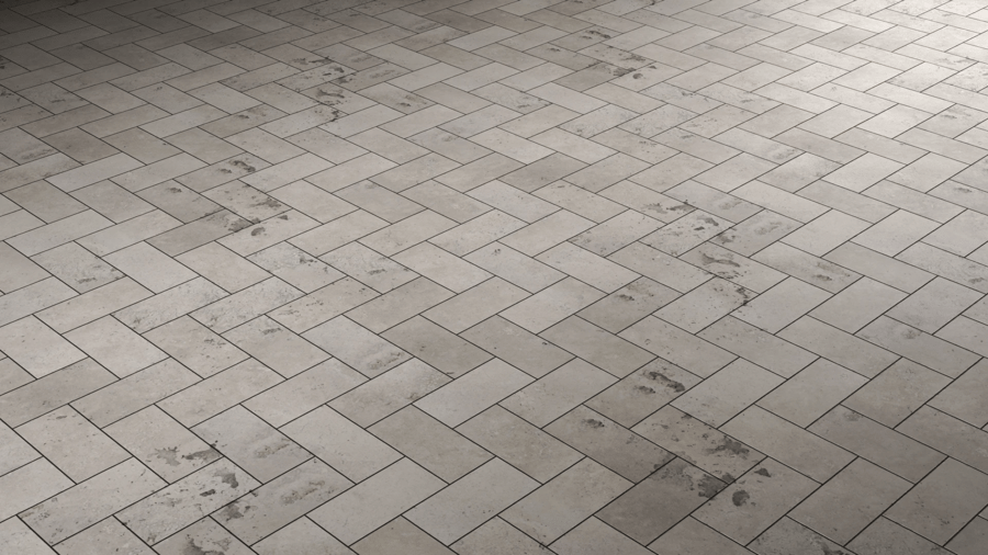 Herringbone Stone Tiles PBR Texture - A23D