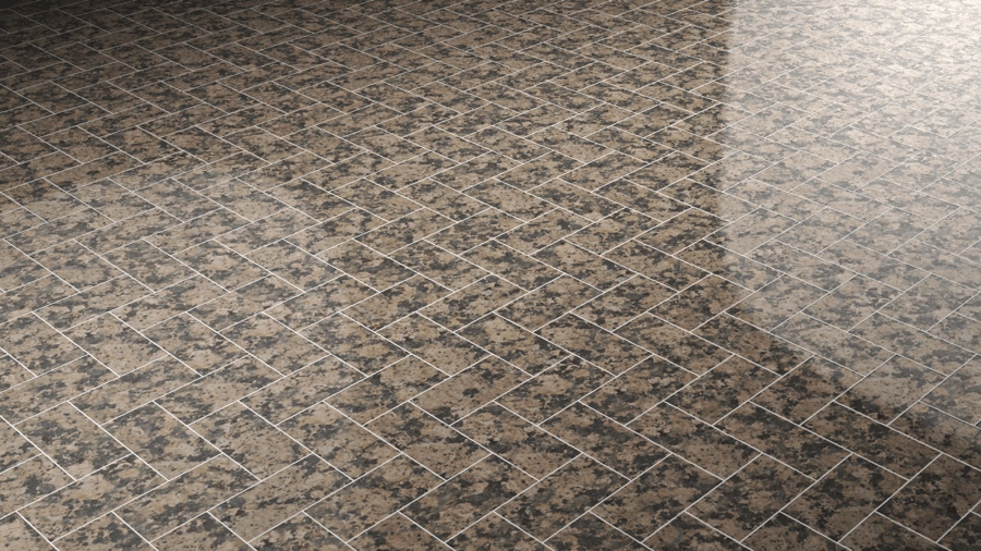 Herringbone Stone Tiles PBR Texture - A23D