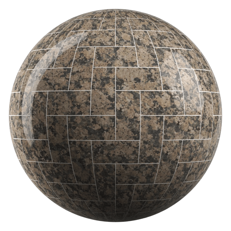 Herringbone Stone Tiles PBR Texture - A23D