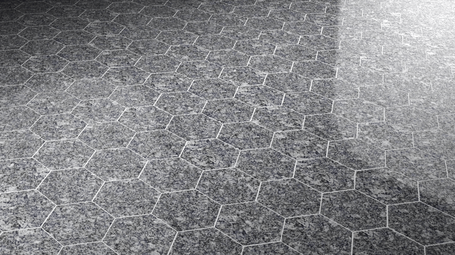 Hexagon Stone Tiles PBR Texture - A23D