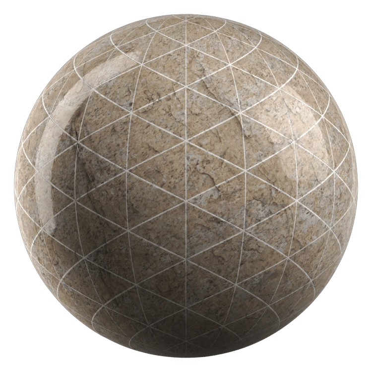 Triangle Stone Tiles PBR Texture - A23D