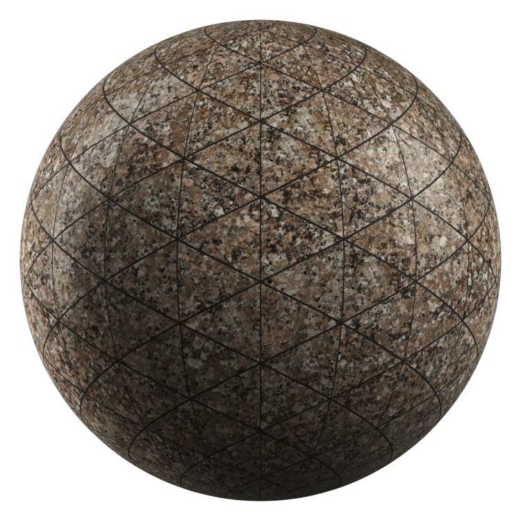 Triangle Stone Tiles PBR Texture - A23D