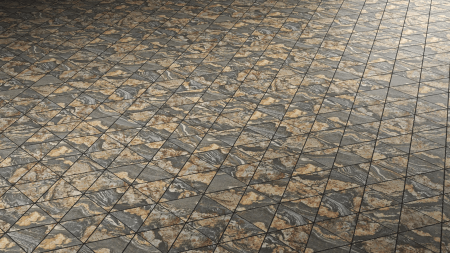 Triangle Stone Tiles PBR Texture - A23D