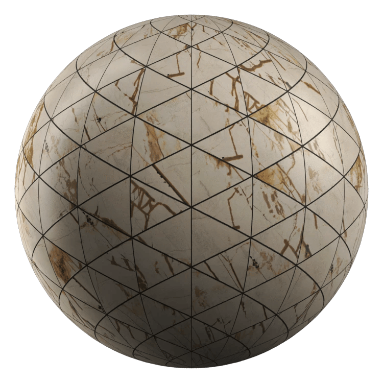 Triangle Stone Tiles PBR Texture - A23D