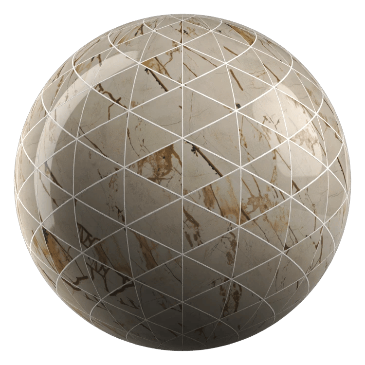 Triangle Stone Tiles PBR Texture - A23D