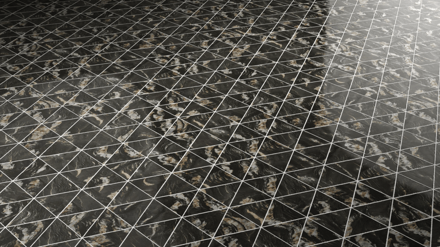 Triangle Stone Tiles PBR Texture - A23D