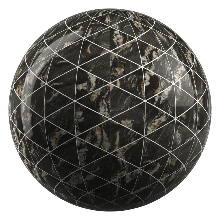 Triangle Stone Tiles PBR Texture - A23D