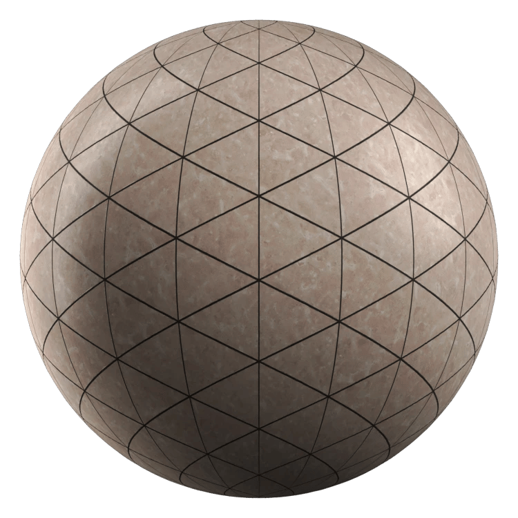 Triangle Stone Tiles PBR Texture - A23D