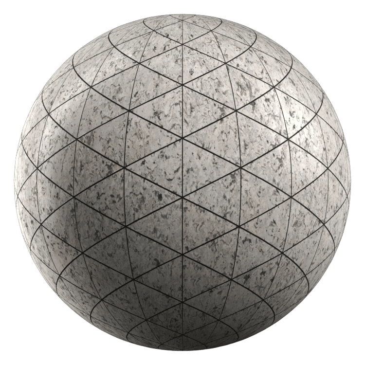 Triangle Stone Tiles PBR Texture - A23D