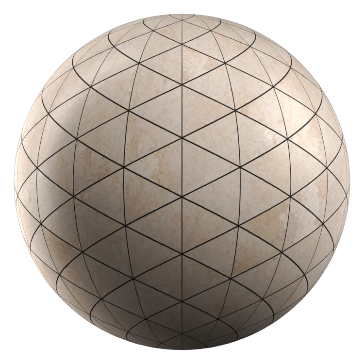 Triangle Stone Tiles PBR Texture - A23D