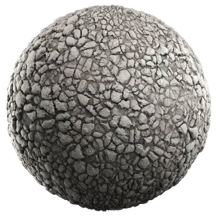 Rubble Stone Pavement PBR Texture - A23D