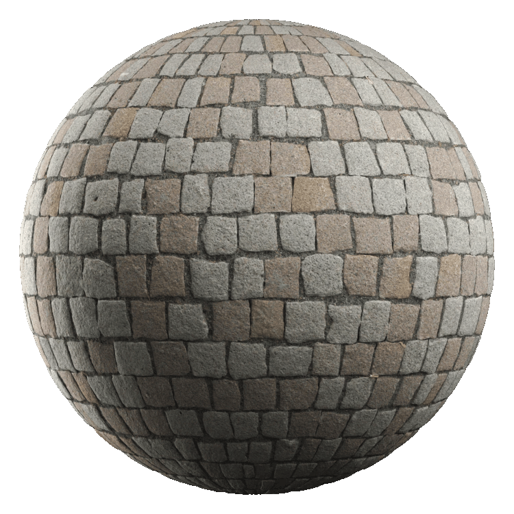 Square Paver Block PBR Texture - A23D