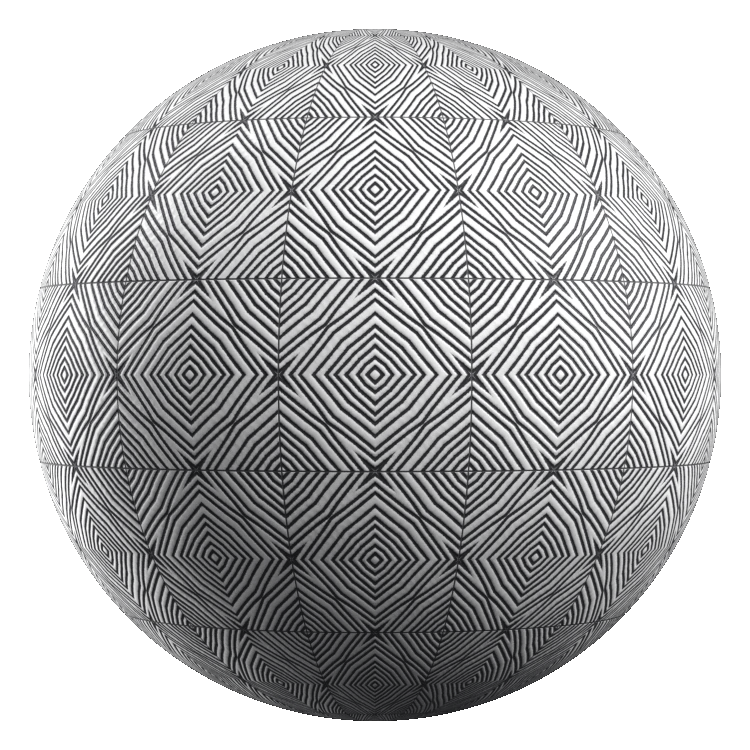 3D Printed Ceramic Floor Tiles PBR Texture - A23D