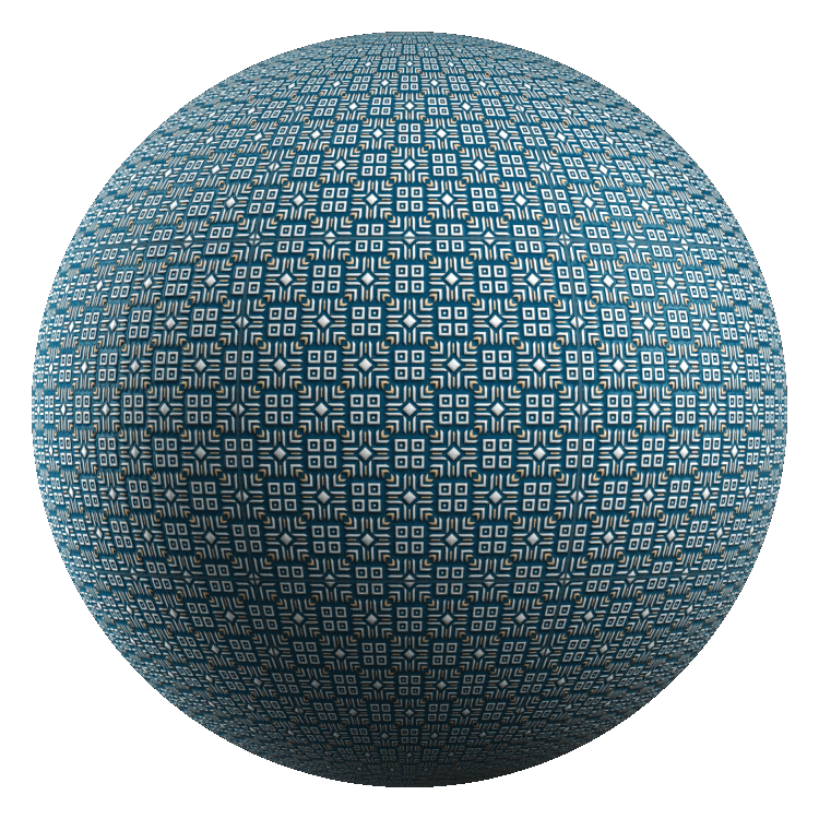 3D Printed Ceramic Floor Tiles PBR Texture - A23D