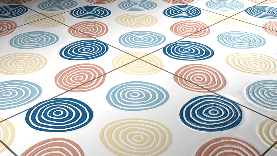 3D Printed Ceramic Floor Tiles PBR Texture - A23D