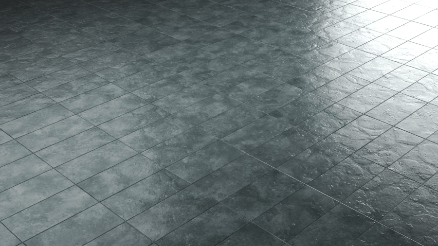 Rectangular Textured Tile PBR Texture - A23D