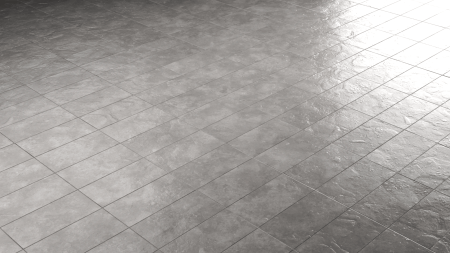Rectangular Textured Tile PBR Texture - A23D