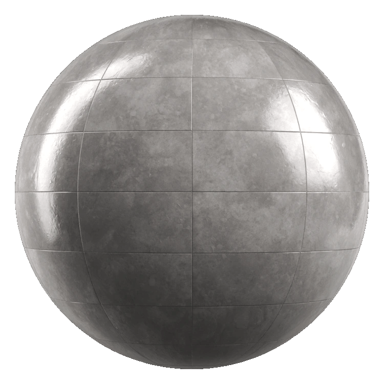 Rectangular Textured Tile PBR Texture - A23D