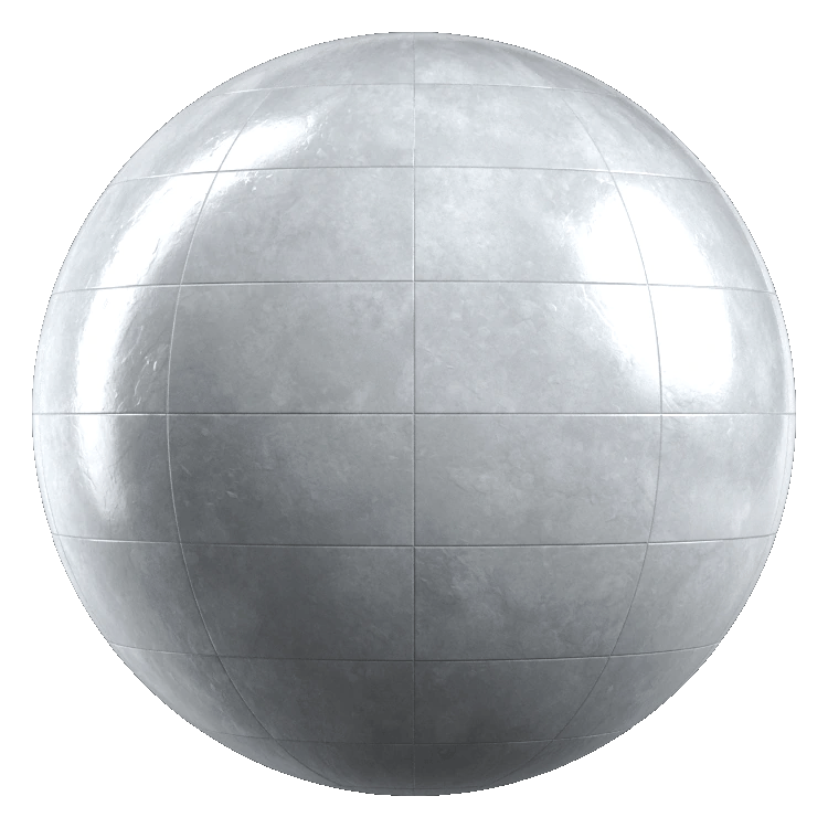 Rectangular Textured Tile PBR Texture - A23D