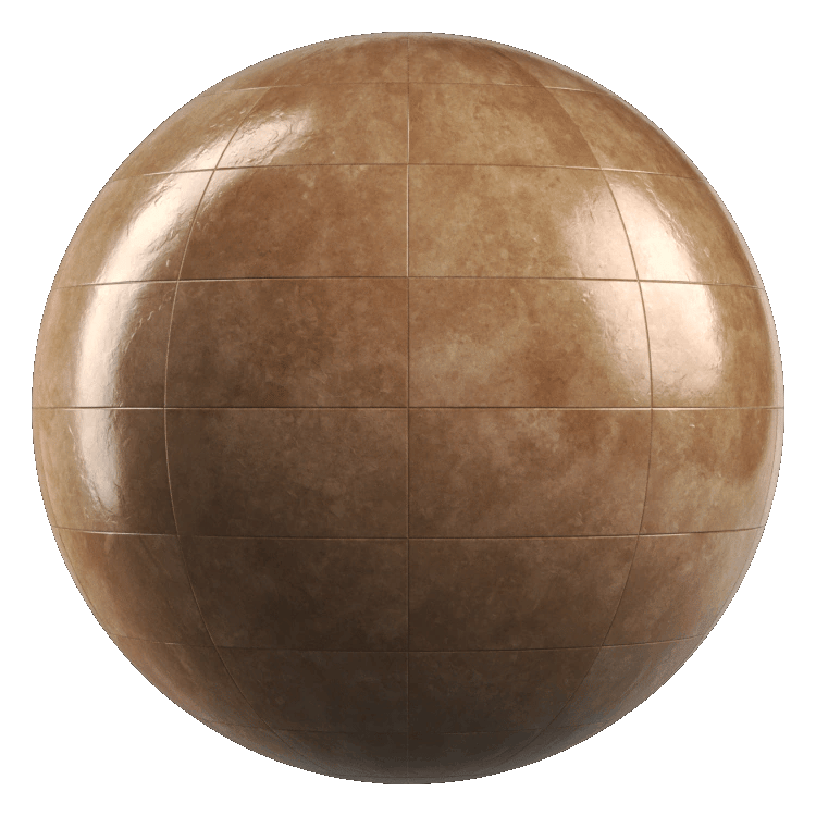 Rectangular Textured Tile PBR Texture - A23D