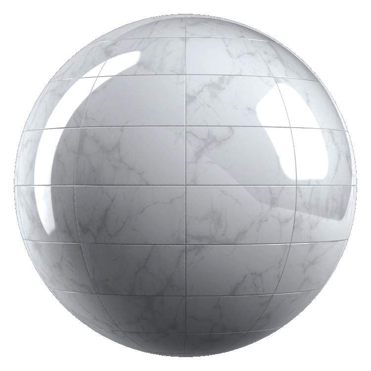 Rectangular Marble Tiles PBR Texture - A23D