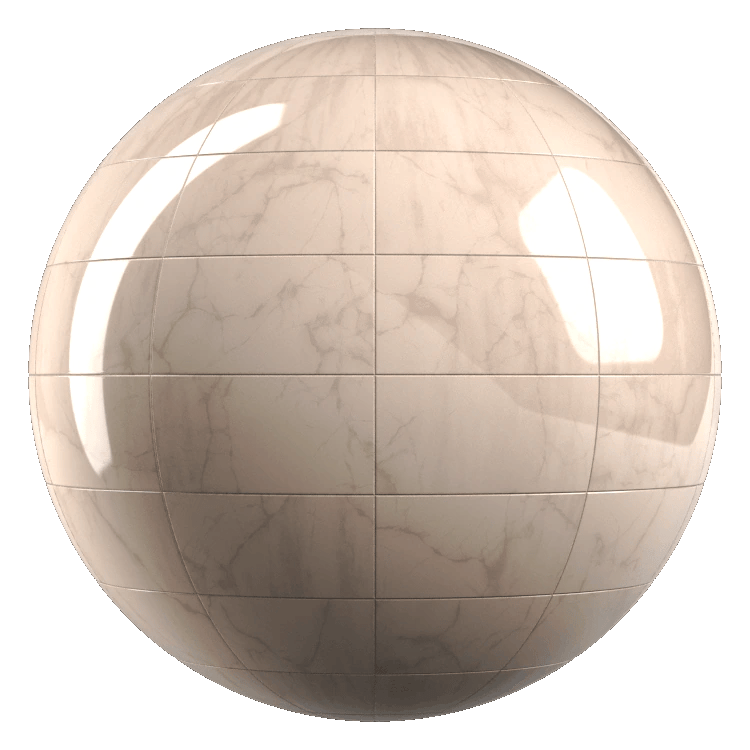 Rectangular Marble Tiles PBR Texture - A23D
