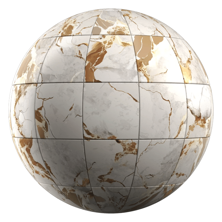 Marble Pattern Tile PBR Texture - A23D