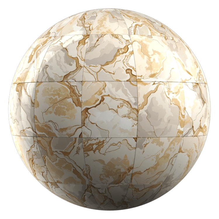 Marble Pattern Tile PBR Texture - A23D
