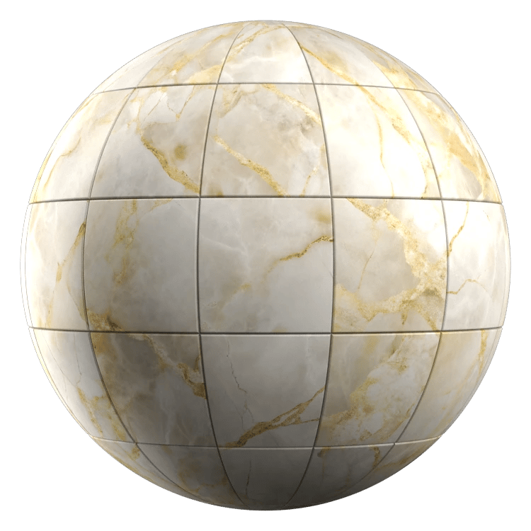 Marble Pattern Tile PBR Texture - A23D