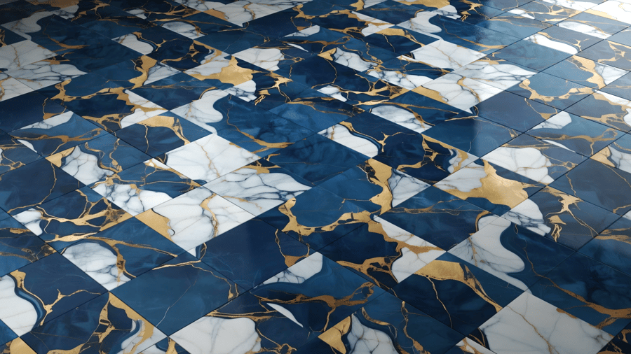 Marble Pattern Tile PBR Texture - A23D