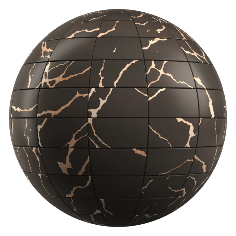 Marble Pattern Tile PBR Texture - A23D