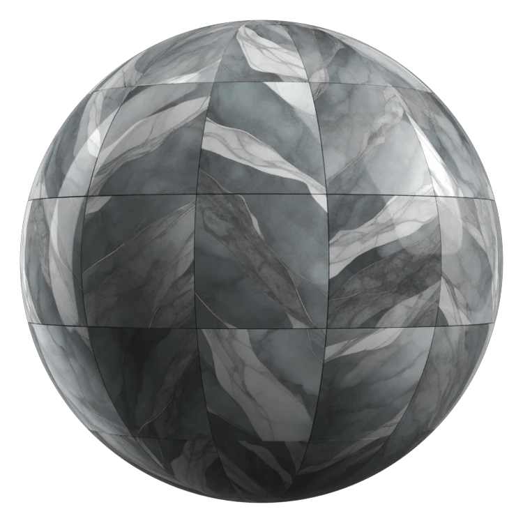 Marble Pattern Tile PBR Texture - A23D