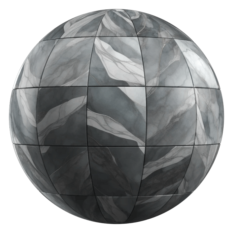 Marble Pattern Tile PBR Texture - A23D