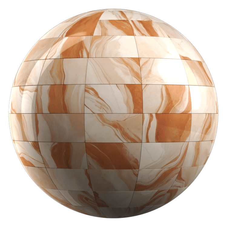 Marble Pattern Tile PBR Texture - A23D