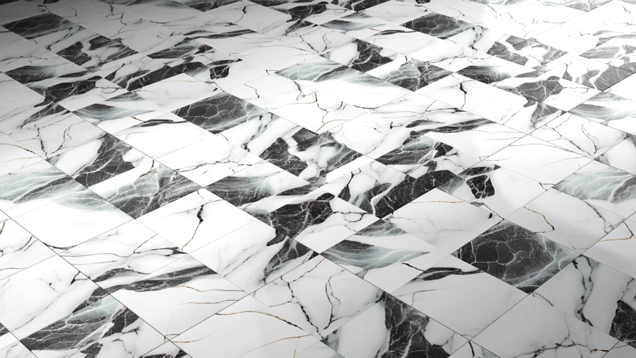 Marble Pattern Tile PBR Texture - A23D