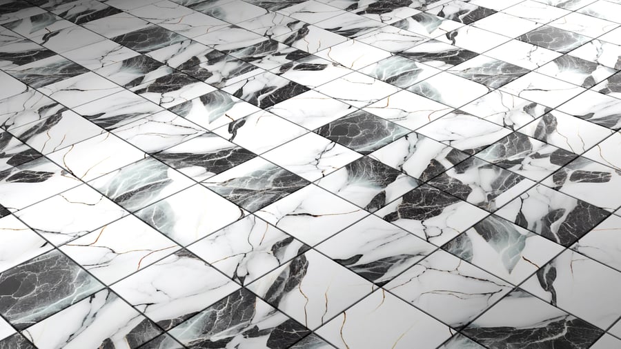 Marble Pattern Tile PBR Texture - A23D