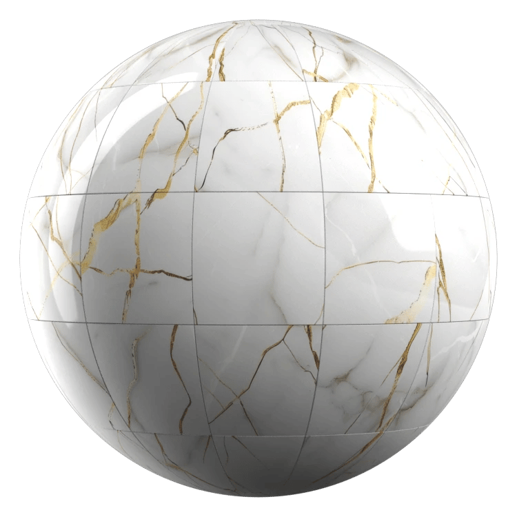 Marble Pattern Tile PBR Texture - A23D